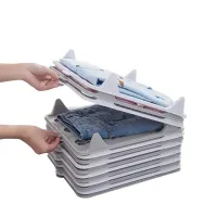 Multifunctional Folding Organizer Fold Pot for T-shirts and shirts in the closet 6 pcs, Plastic Folding Divider for Storing clothes