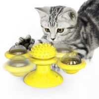 Игрушка-спиннер для кота Rotate Windmill с кошачьей мятой, интеллектуальная, развивающая светящиеся гипоаллергенная спиннер игрушка для котов и кошек