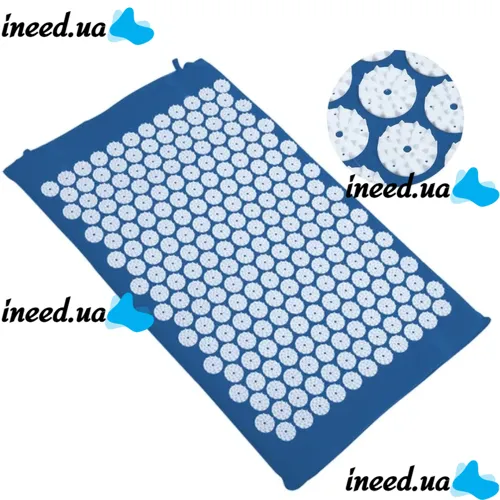 Ортопедический акупунктурный массажный коврик Acupressure Mat для спины, головы, шеи, ног, стоп, аппликатор Кузнецова для игольчатого массажа тела