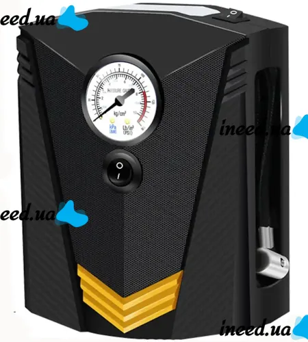 Автомобильный проводной компрессор Tracer RES-02ML 12V 150PSI для подкачки шин с фонариком от прикуривателя, Автокомпрессор насос CZK-3634 для машины