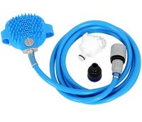 Щетка-душ на ладонь для купания крупных собак Pet Bathing Tool со шлангом Pet washer, Силиконовая массажная перчатка для мойки домашних животных