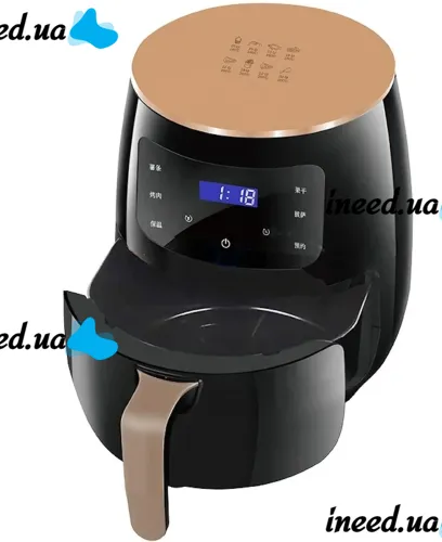Безмаслянная аэрофритюрница мультипечь Air Fryer Extra Large Capacity ZP-085 7.5л 3200W с регулировкой температуры, Фритюрница с функцией аэрогриля
