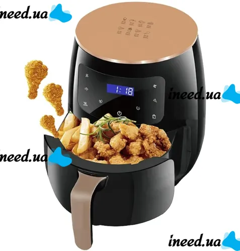 Безмаслянная аэрофритюрница мультипечь Air Fryer Extra Large Capacity ZP-085 7.5л 3200W с регулировкой температуры, Фритюрница с функцией аэрогриля