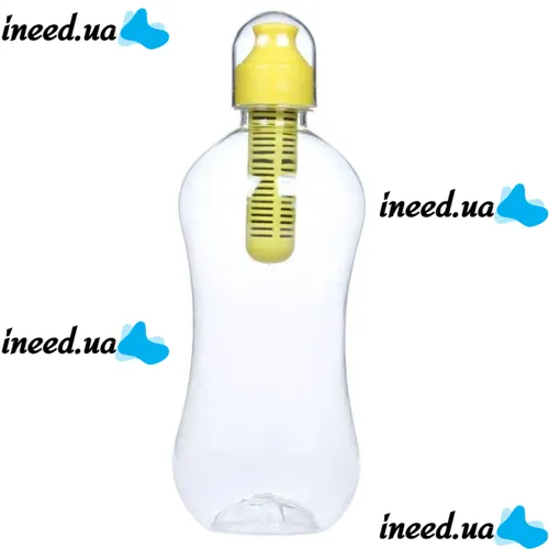 Спортивная герметичная бутылка с фильтром для питьевой воды Water Filter Bottle, объемом 550 мл для занятий спортом, Мягкая бутылка для очистки воды