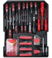 Автомобильный набор инструментов Tool Set MD-16064 187 предметов с трещоткой для машины и дома Комплект ручного инструмента MAG-835 в чемодане