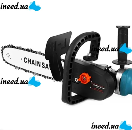 Насадка Chain Saw 12" цепная пила для болгарки Grand 300QF Pro с системой смазки цепи для МШУ болгарок 30см с ручкой и масляным бачком