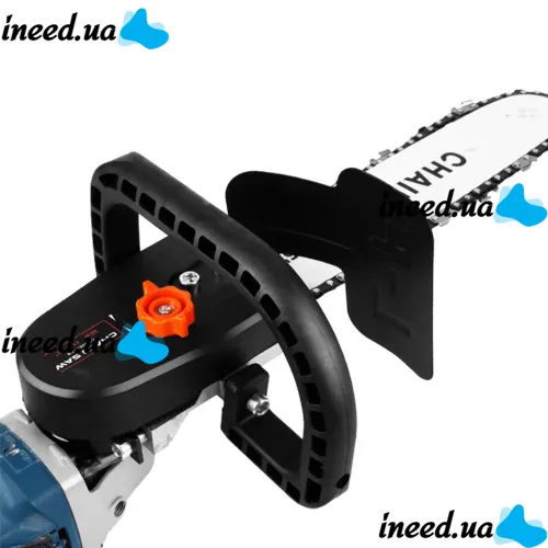 Насадка Chain Saw 12" цепная пила для болгарки Grand 300QF Pro с системой смазки цепи для МШУ болгарок 30см с ручкой и масляным бачком