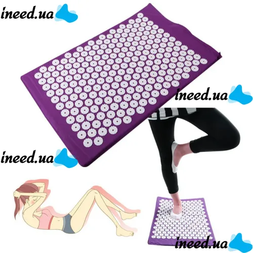 Ортопедический акупунктурный массажный коврик Acupressure Mat для спины, головы, шеи, ног, стоп, аппликатор Кузнецова для игольчатого массажа тела