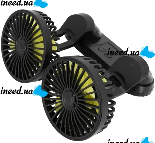 Автомобильный поворотный двойной вентилятор Vehicle Fan F404 4" с питанием от USB, охлаждающий мини-вентилятор 3 скорости на приборную панель