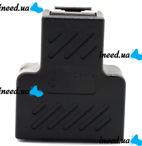 Одноканальный пассивный двойной переходник удлинитель HDMI сигнала - 2xRJ45 адаптер Voltronic по UTP кабелю по двум витым парам до 30м 1080P Черный