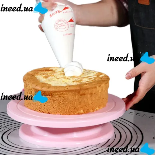 Вращающаяся подставка Cake Turntable для изготовления и декорирования торта 28 cм Тортовница, Поворотный стол поднос для украшения торта 360 градусов