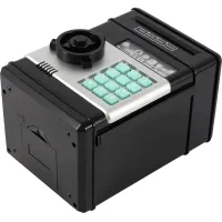 Children's electronic piggy bank safe Mony Safe, bill acceptor, ATM, with combination lock for paper bills, coins with Piggy Number Bank batteries