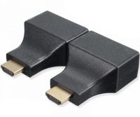 Одноканальный пассивный двойной переходник удлинитель HDMI сигнала - 2xRJ45 адаптер Voltronic по UTP кабелю по двум витым парам до 30м 1080P Черный