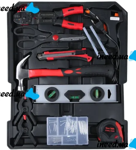 Автомобильный набор инструментов Tool Set MD-16064 187 предметов с трещоткой для машины и дома Комплект ручного инструмента MAG-835 в чемодане