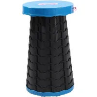 Складной туристический стул Telescopic stool 47 см раскладной телескопический табурет с ручкой, садовый пластиковый стульчик для кемпинга и пикника