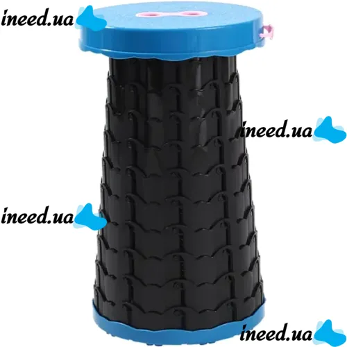 Складной туристический стул Telescopic stool 47 см раскладной телескопический табурет с ручкой, садовый пластиковый стульчик для кемпинга и пикника