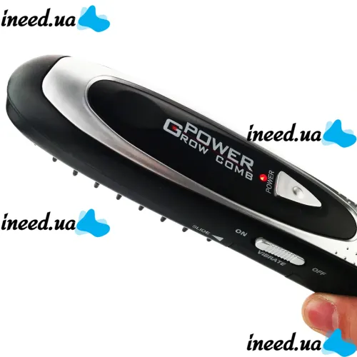 Electric Laser Comb Power Grow Comb BOS-25 against hair loss and for hair Growth with a manicure set for alignment on batteries Black