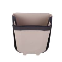 Folding Hinged Trash Can Container on the Door Foltable Trash Bin Can in the Kitchen or Bathroom, Folding Bucket Trash Can on the Door Brown