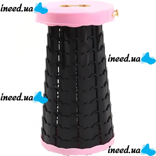 Складной туристический стул Telescopic stool 47 см раскладной телескопический табурет с ручкой, садовый пластиковый стульчик для кемпинга и пикника