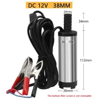 Погружной дизельный насос Diesel Pump автомобильный для перекачки дизельного топлива с клещами 24V 38 мм, Электро насос 24 В для керосина и мазута