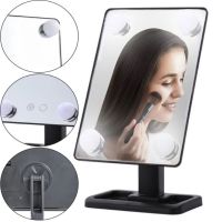 Настольное косметическое зеркало Cosmetie mirror 360 Rotation Angel с LED подсветкой для макияжа, Компактное прямоугольное сенсорное зеркало Черное