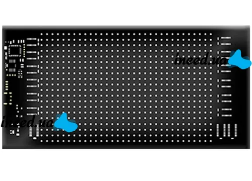Гибкий экран Matrix Panel JTPD-03-011 7х17.3 см 16х32 LED светодиодная рекламная RGB лента в авто, бегущая строка с пультом и Bluetooth WiFi
