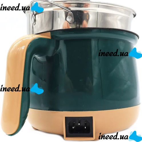 Электрическая рисоварка Rice Cooker JU-551 1.8 л 600 W кастрюля пароварка для жарки и варки с антипригарным покрытием и таймером Зеленая Jubake