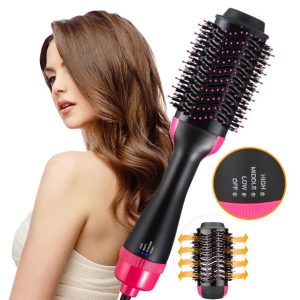 Hair Dryer Brush Comb 3in1 One step Hair Dryer 3 Modes 1000W, Hair Straightener, Styler with ionization Function and Ceramic coating