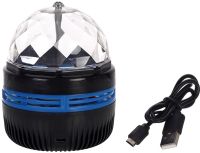 Дискошар-проектор звездного неба Led Mini Magic Ball настольный RGB проектор, круглый светодиодный LED светильник, 3D ночник дискошар USB Черный