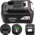 Дополнительный аккумулятор для электрических инструментов Cordless Chainsaw Li-on 21V 2Ah Black, Сменная аккумуляторная батарея 21В 2мАч Черный