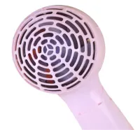 Folding travel hair Dryer PRO BaByliss Coco 1000w for styling and drying hair with a collapsible handle, a concentrator nozzle and a thermostat Pink
