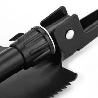 Tourist folding sapper shovel Tramp TR-55, pick, saw, opener with compass 5 in 1 made of steel, Black, tactical, car in a case