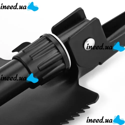 Tourist folding sapper shovel Tramp TR-55, pick, saw, opener with compass 5 in 1 made of steel, Black, tactical, car in a case