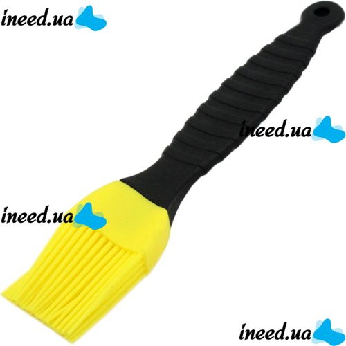 Набор кондитерских силиконовых кистей Better Brush из 3 штук с пластиковой ручкой для смазывания еды, выпечки, кулинарные кисточки для кухни Желтые