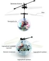 Летающий шар Whirly Ball Led светодиодный диско шарик с датчиком приближения, летит за рукой с сенсорным управлением игрушка с RGB подсветкой