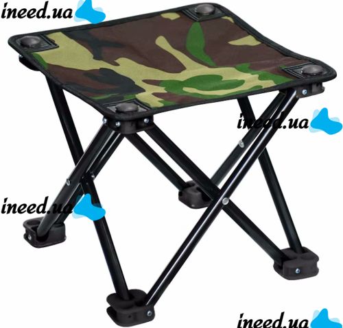 Туристическая складная табуретка Stool Folding Table ZDY01 до 130 кг с чехлом, Раскладной стул 28x28x24 см для рыбалки и пикника Камуфляжный