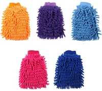 Двухсторонняя рукавичка перчатка Microfibre Super Mitt SB-8605 для мытья машины и уборки пыли, Униврсальная варежка из микрофибры для чистки авто