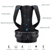 Фиксирующий корректор правильной осанки Back Pain Need Help Грудопоясничный корсет для выравнивания спины и плеч, бандаж, жилет пояс для позвоночника