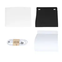Раскладной фотобокс NJ-0065 с Led-подсветкой 22x22x22 см для предметной съемки, Световой лайтбокс для макросъемки, Мини фотостудия 2 фона