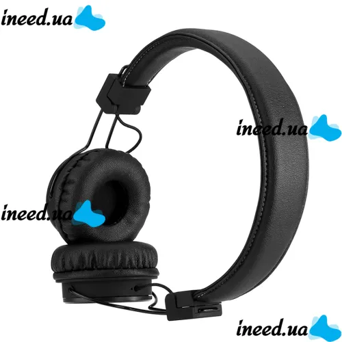 Беспроводные накладные Bluetooth наушники NIA X3 с МР3 плеером и FM Black, Полноразмерные блютуз стерео наушники с микрофоном и радио Черные