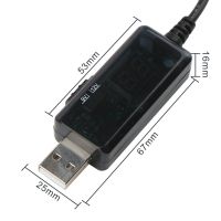 Step-up USB cable for powering a Wi-Fi router from Power Bank 5V with a 9V or 12V switch, with a 9V/12V regulator with a 3.5mm and 5.5mm adapter