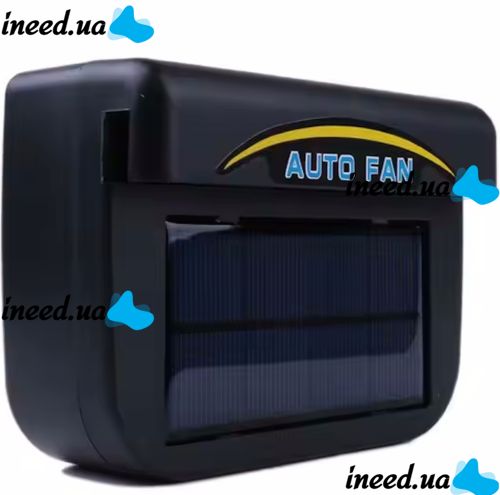 Автомобильный оконный вентилятор Solar Auto Fan на солнечной батарее с резиновой трубкой для крепления на боковое стекло, система охлаждения машины