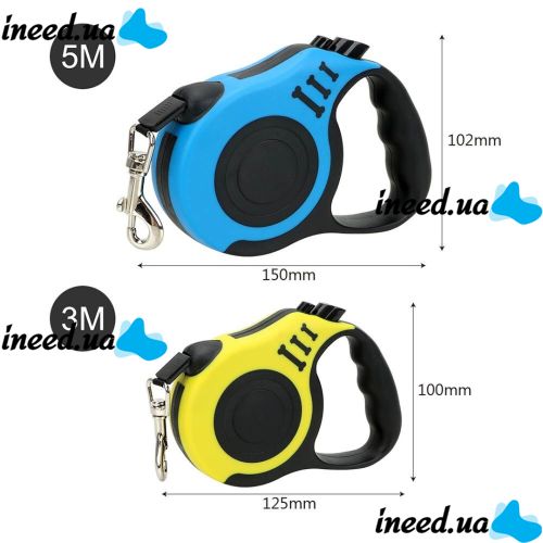 Автоматический выдвижной поводок рулетка Trox TR-30 для выгула собак 3м с блокиратором, Маленький поводок-рулетка для прогулок с собаками до 12 кг