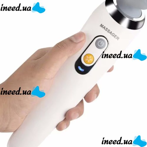 Wireless Shock Massager Smart Wireless Handy Massager ST-806 for the whole body and muscles, Rechargeable Vibration Massager MS-2022 for Neck Shoulders White