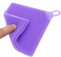 Универсальный кухонный набор силиконовых губок щеток Better Sponge из 3 штук для мытья посуды, Универсальные щетки губки 3в1 для уборки дома