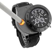 Наручные мужские часы с зажигалкой Huayue Watch Lighter Quartz XL-161 кварцевые с USB зарядкой и спиральной электрозажигалкой, прикуривателем