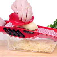 Мультислайсер Mandoline Slicer 6 в 1 Red, Ручная овощерезка для овощей и фруктов с контейнером, Слайсер, Терка мини комбайн 6в1 Красная