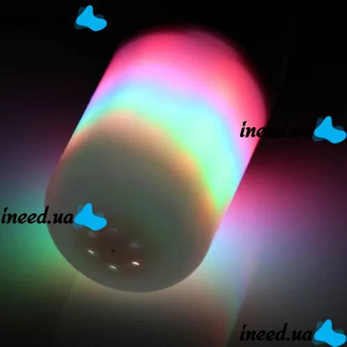 Светодиодная декоративная лампочка LED Flame Light E27 9W с RGB эффектом пламени в форме кукурузы в патрон Цветная лампа 2200K с имитацией огня