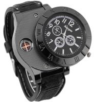 Наручные мужские часы с зажигалкой Huayue Watch Lighter Quartz XL-161 кварцевые с USB зарядкой и спиральной электрозажигалкой, прикуривателем