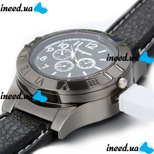 Наручные мужские часы с зажигалкой Huayue Watch Lighter Quartz XL-161 кварцевые с USB зарядкой и спиральной электрозажигалкой, прикуривателем